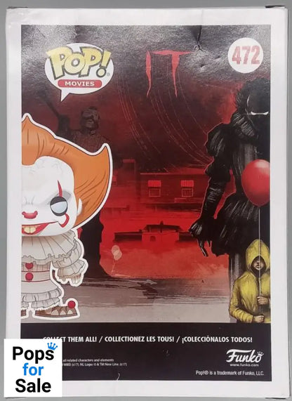 #472 Pennywise (with Boat) - Horror - IT- Box Damaged Funko POP