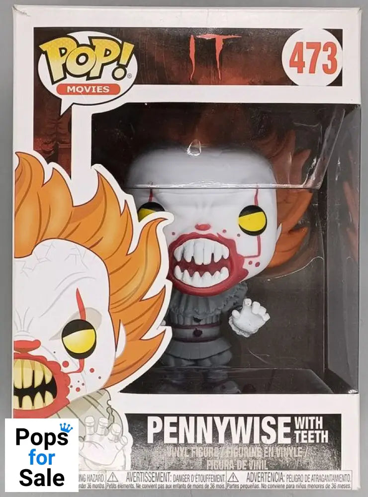 473 Pennywise (with Teeth) - IT - Horror - Funko POP - Box Damaged