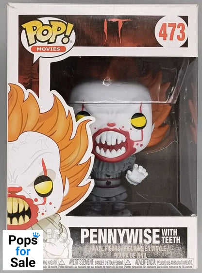 473 Pennywise (with Teeth) - IT - Horror - Funko POP - Box Damaged