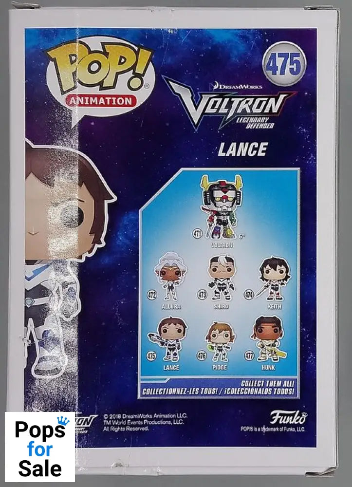 #475 Lance - Voltron - Box Damaged Funko POP