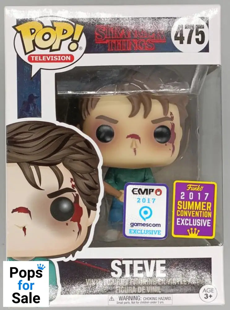 #475 Steve - Stranger Things - 2017 Con - Box Damaged Funko POP