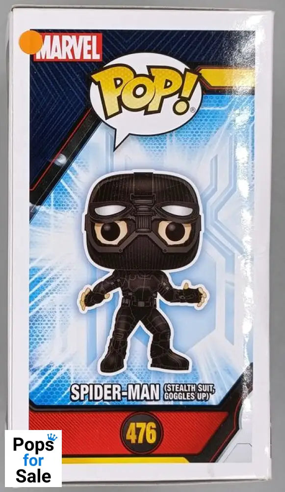 #476 Spider-Man (Stealth Suit- Goggles Up) Marvel Far Box Damaged Funko POP