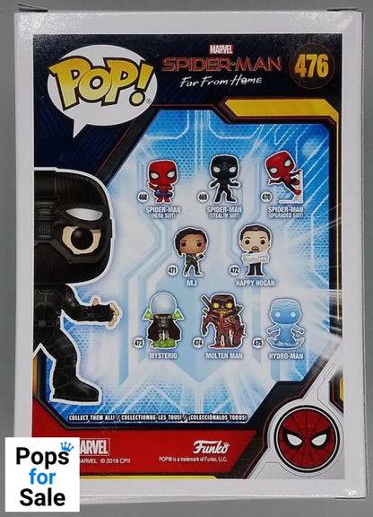 #476 Spider-Man (Stealth Suit- Goggles Up) Marvel Far From H Funko POP