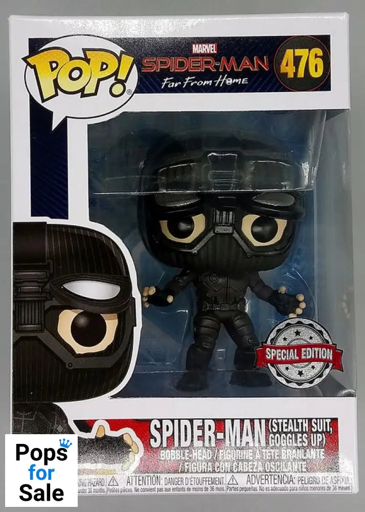 #476 Spider-Man (Stealth Suit- Goggles Up) Marvel Far From H Funko POP