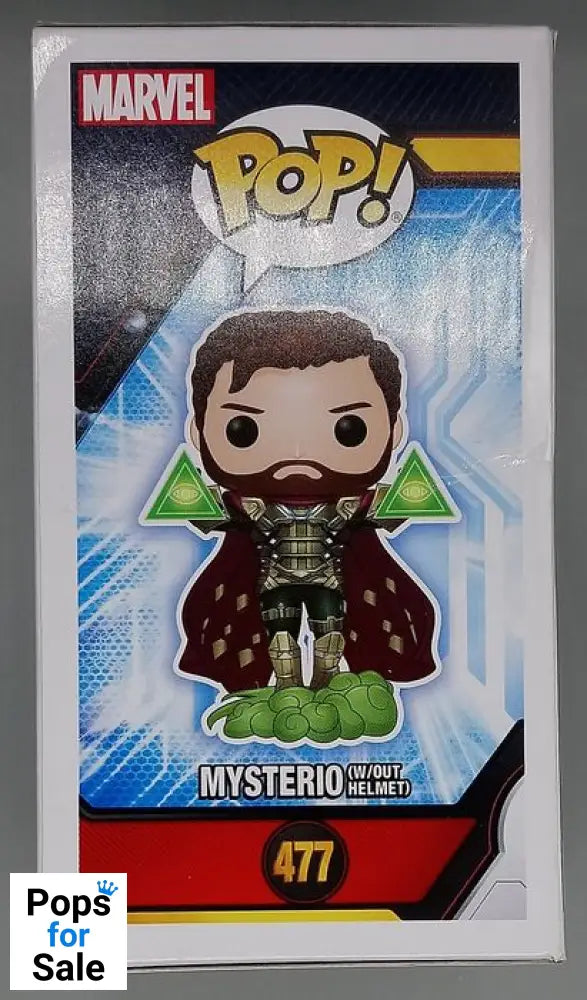 #477 Mysterio (w/out Helmet) Marvel Spider-Man Fa Box Damaged Funko POP