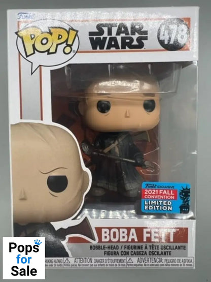 #478 Boba Fett (w/ Weapons) Star Wars The Mandalorian Box Damaged Funko POP