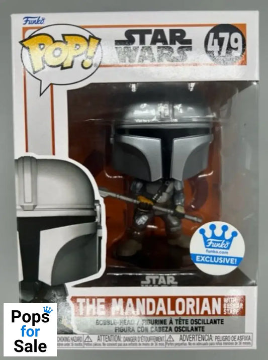 #479 The Mandalorian (with Beskar Staff) - Star Wars Funko POP