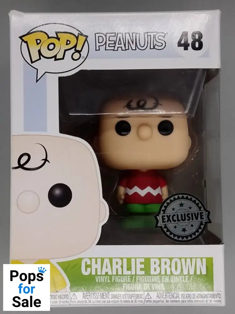 48 Charlie Brown (Holiday) - Peanuts - Box Damaged Funko POP