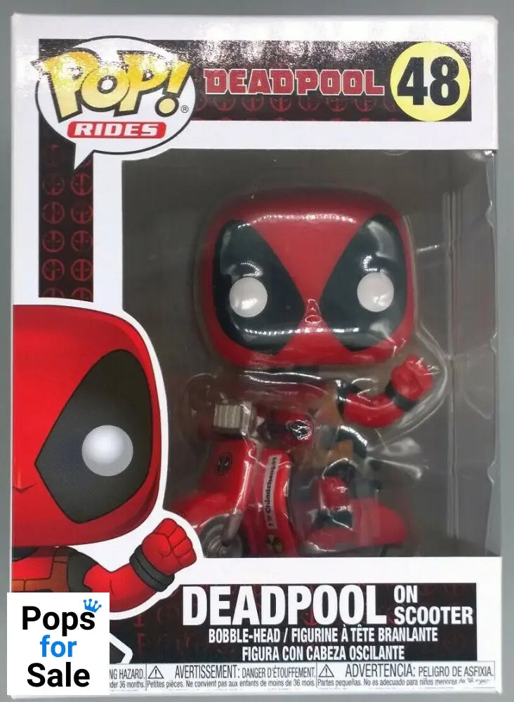 #48 Deadpool (on Scooter) - Rides - Marvel Deadpool Funko POP