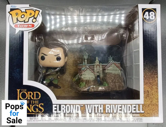 48 Elrond with Rivendell - Town - The Lord of the Rings Funko POP - Brand New