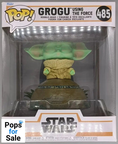 485 Grogu (Using the Force- Lights up) Deluxe - Star Wars Funko POP - Box Damaged