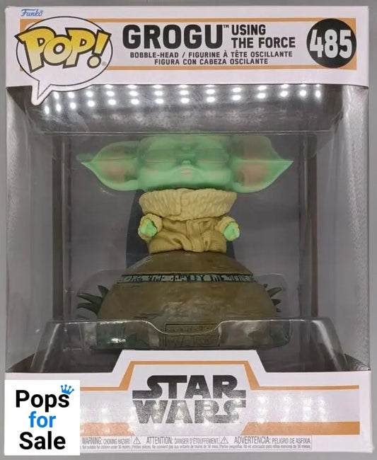 485 Grogu (Using the Force- Lights up) Deluxe - Star Wars Funko POP - Box Damaged