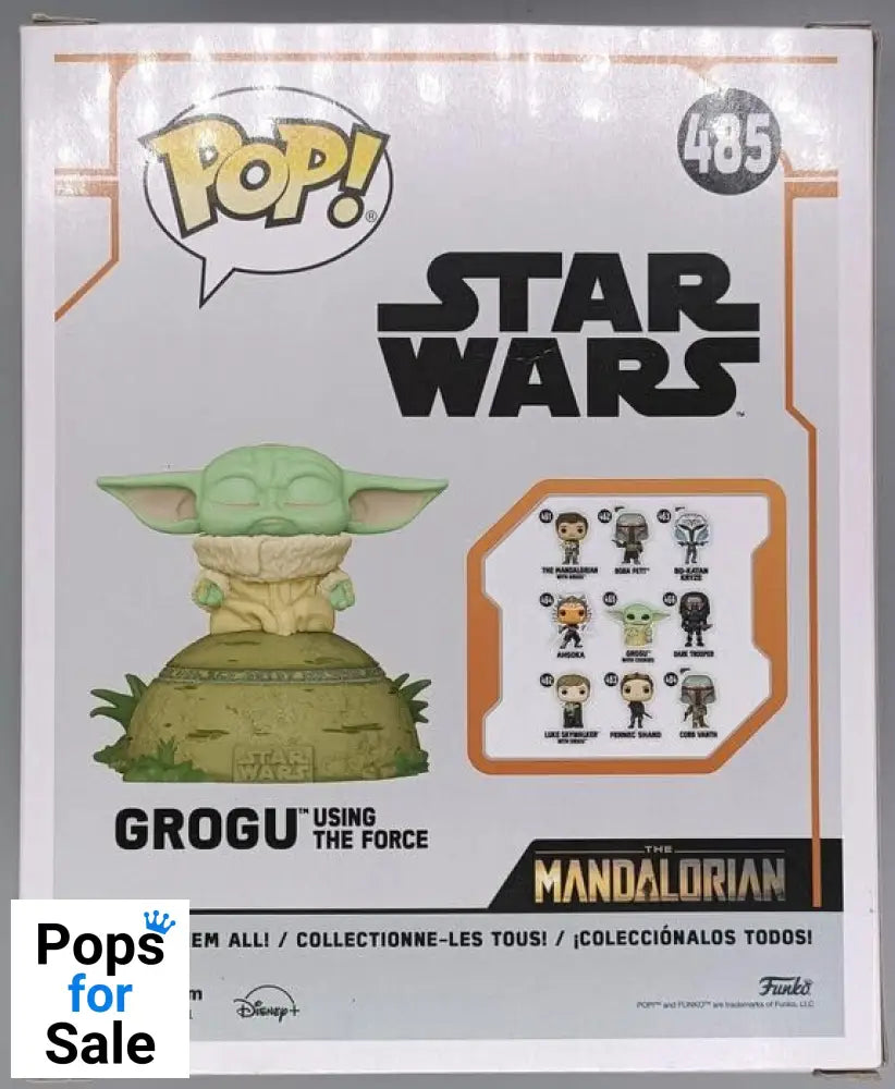 485 Grogu (Using the Force- Lights up) Deluxe - Star Wars Funko POP - Box Damaged