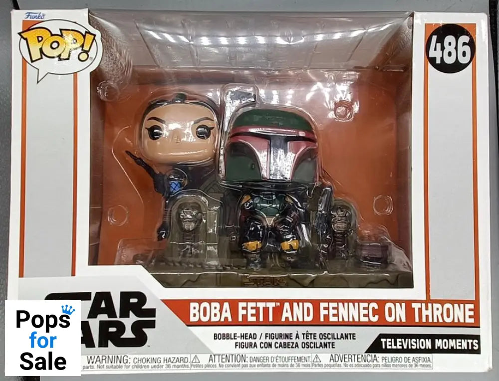 486 Boba Fett and Fennec on Throne TV Moment Star Wars - Box Damaged Funko POP