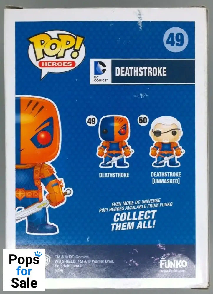 #49 Deathstroke - Metallic - DC Heroes - Box Damaged Funko POP