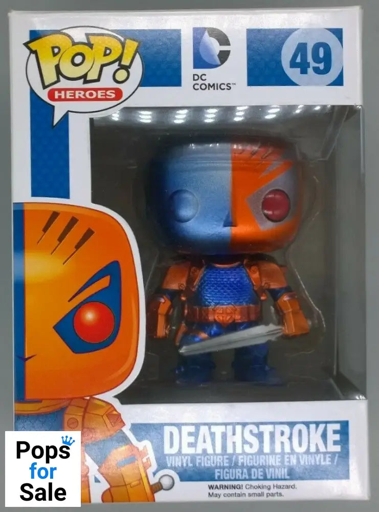 #49 Deathstroke - Metallic - DC Heroes - Box Damaged Funko POP