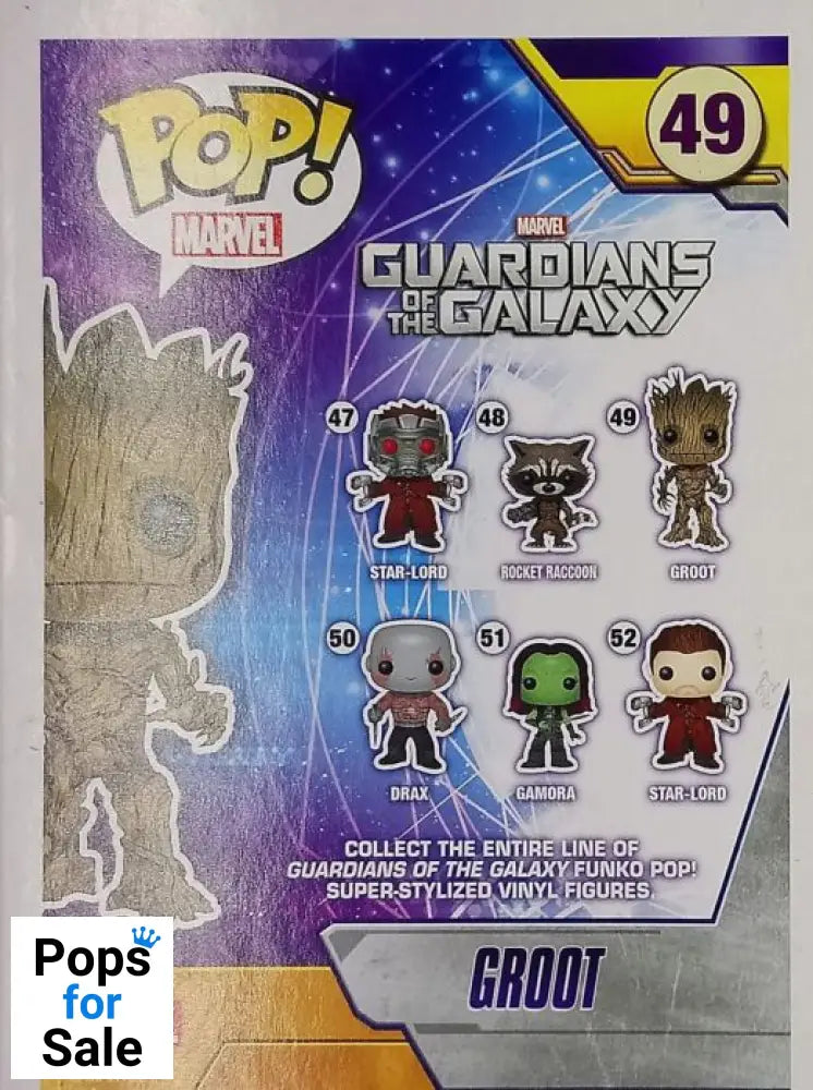 #49 Groot - Marvel Guardians Of The Galaxy - Box Damaged Funko POP