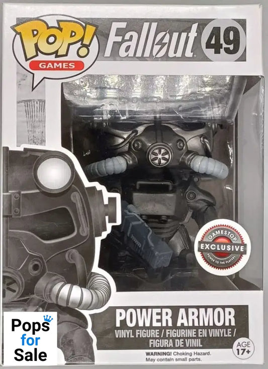 49 Power Armor - B&W - Fallout - Funko POP - Box Damaged