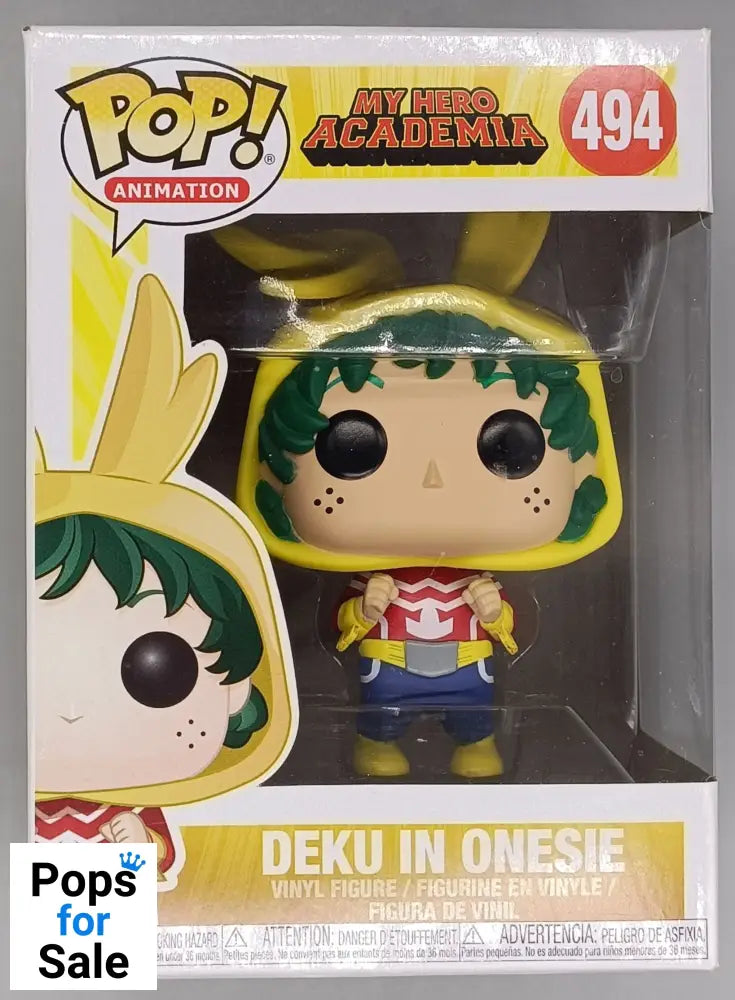 494 Deku in Onesie - My Hero Academia MHA Funko POP - Box Damaged