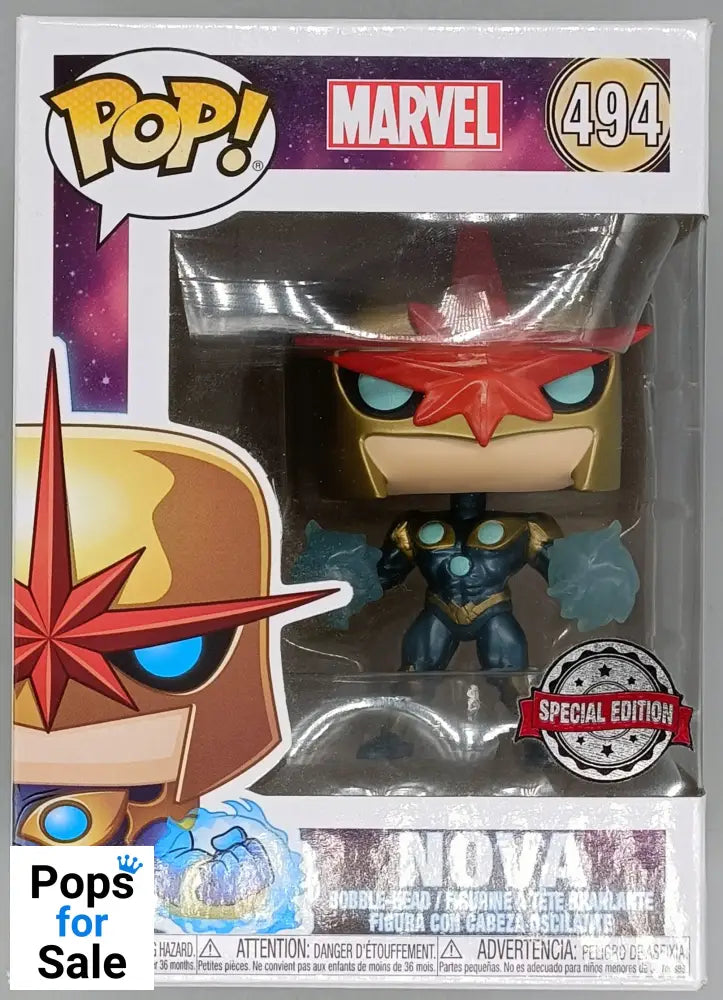 494 Nova - Metallic - Marvel - 30000pc LE - Box Damaged Funko POP