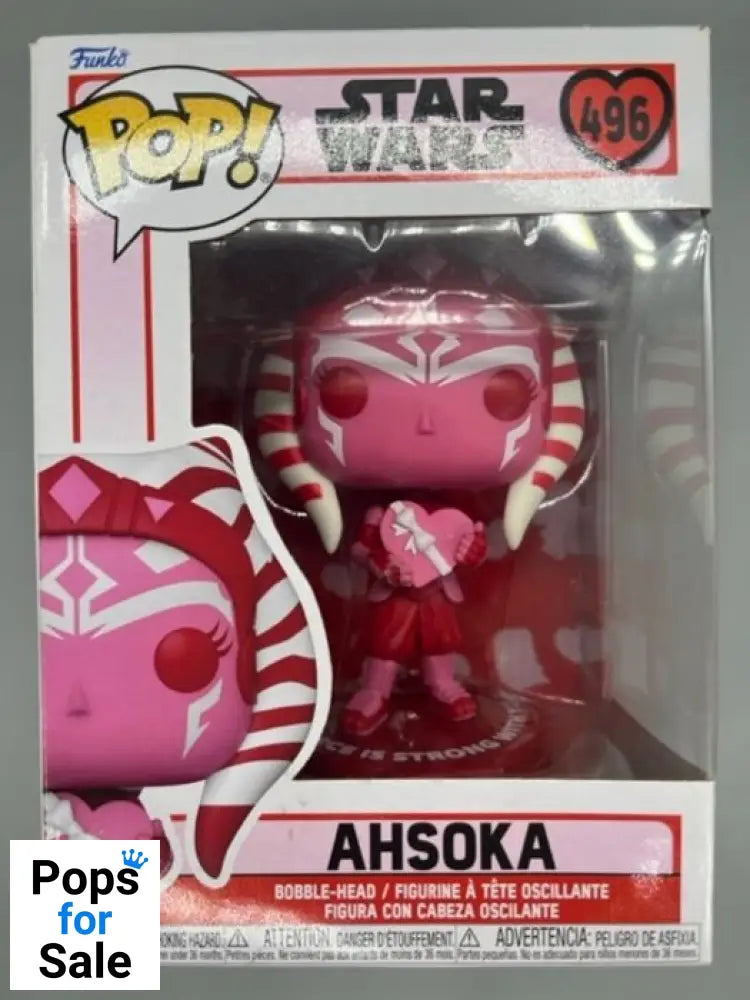 #496 Ahsoka (Valentine) - Star Wars - Box Damaged Funko POP