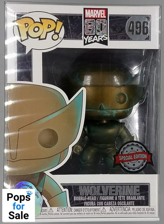 496 Wolverine (Patina) - Marvel 80th Anniversary Funko POP