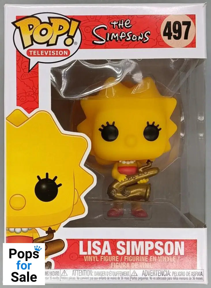 497 Lisa Simpson with Saxophone - The Simpsons - Box Damaged Funko POP