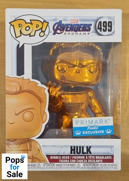 499 Hulk (w/ Gauntlet- Orange) Chrome Marvel Avengers Endgame Funko POP