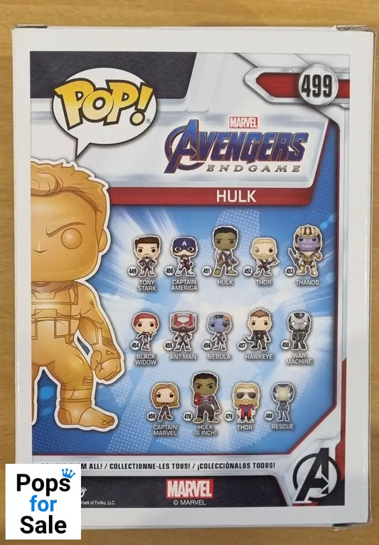 499 Hulk (w/ Gauntlet- Orange) Chrome Marvel Avengers Endgame Funko POP