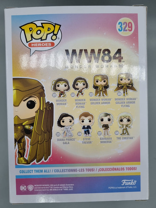 329 Wonder Woman (Golden Armor Shield) - DC - WW84 - Funko POP - Box Damaged