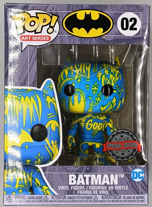 02 Batman (Blue/Yellow) - DC Art Series - Funko POP