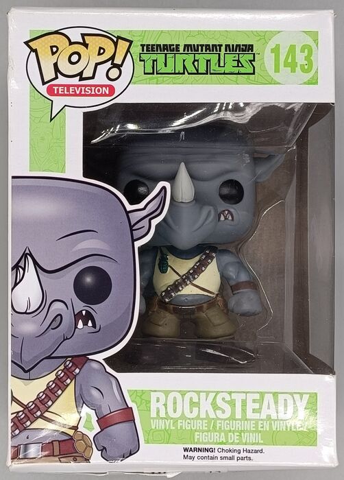 #143 Rocksteady - TMNT Teenage Mutant Ninja Turtl Box Damaged Funko POP
