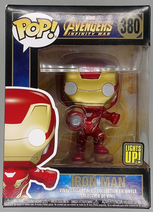 #380 Iron Man (Lights Up) Marvel Avengers Infinity Wa Box Damaged Funko POP