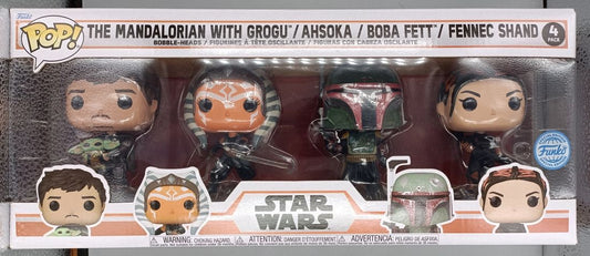 [4 Pack] The Mandalorian / Ahsoka / Boba Fett / Fennec Shand Star Wars Funko POP