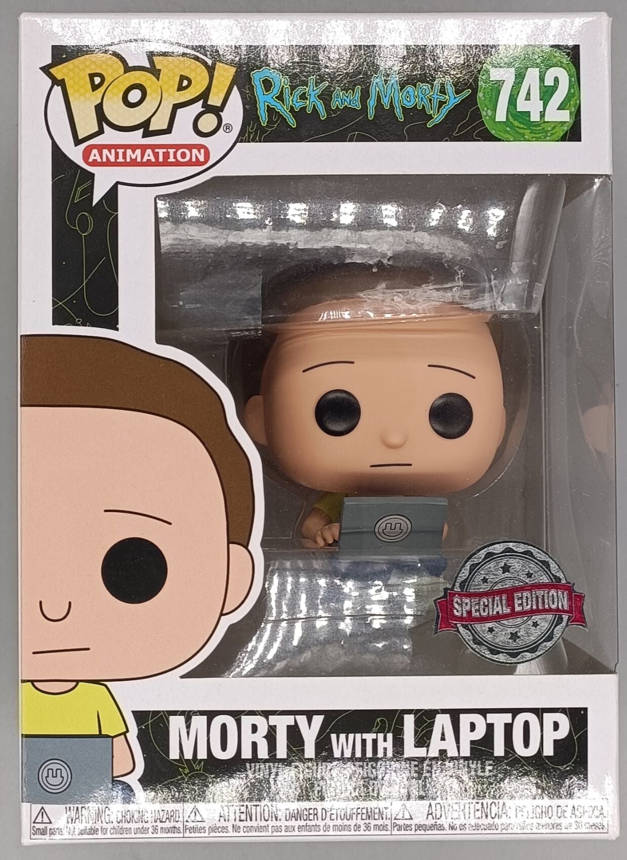 742 Morty (with Laptop)  Rick and Morty  Special Edition Funko POP - Box Damaged