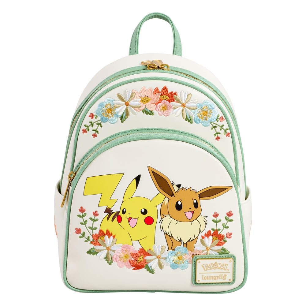 Pokemon by Loungefly Mini Backpack Pikachu & Eevee Floral NEW