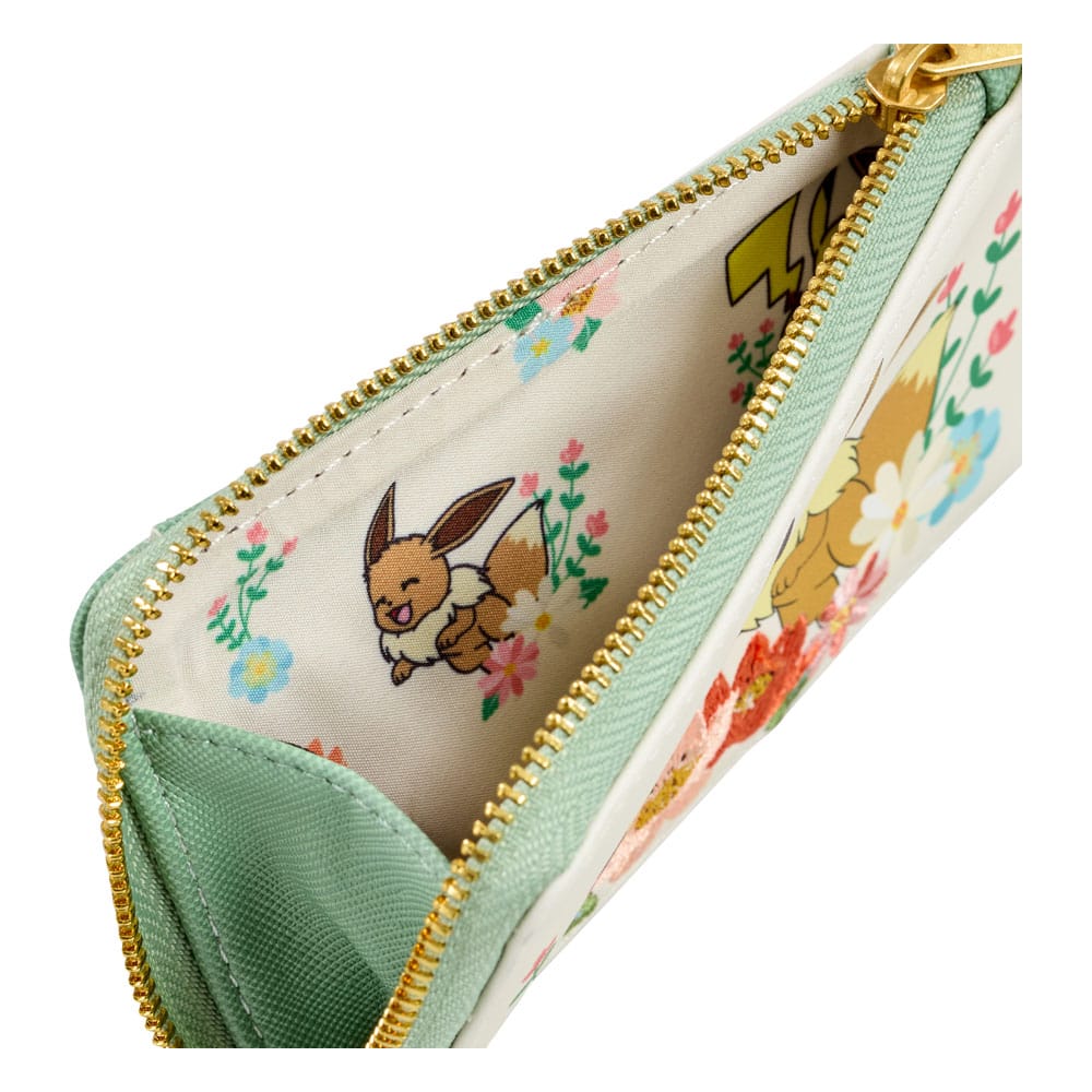 Pokemon by Loungefly Wallet Pikachu & Eevee Floral NEW