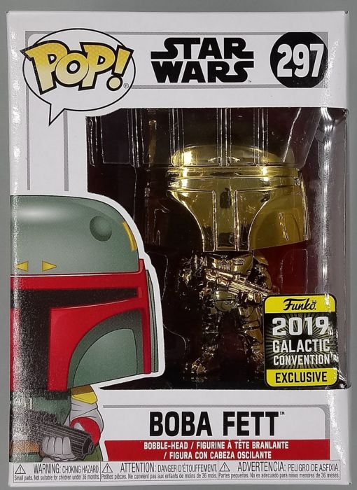 297 Boba Fett (Gold) - Chrome - Star Wars - 2019 Con Funko POP