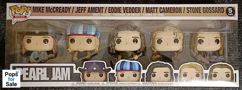 [5 Pack] Pearl Jam (Mike- Jeff- Eddie Vedder- Matt- Stone) Funko POP