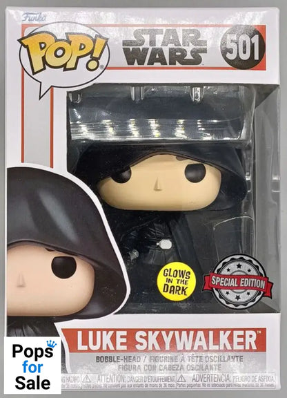 501 Luke Skywalker (Hooded) Glow Star Wars - Box Damaged Funko POP