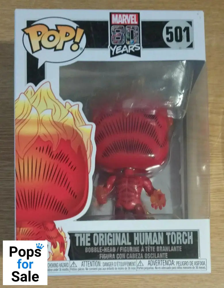 #501 The Original Human Torch - Marvel 80 Years Funko POP