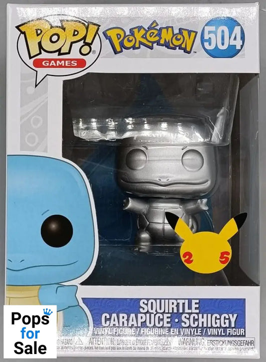 #504 Squirtle (Silver) Metallic - Pokemon Funko POP