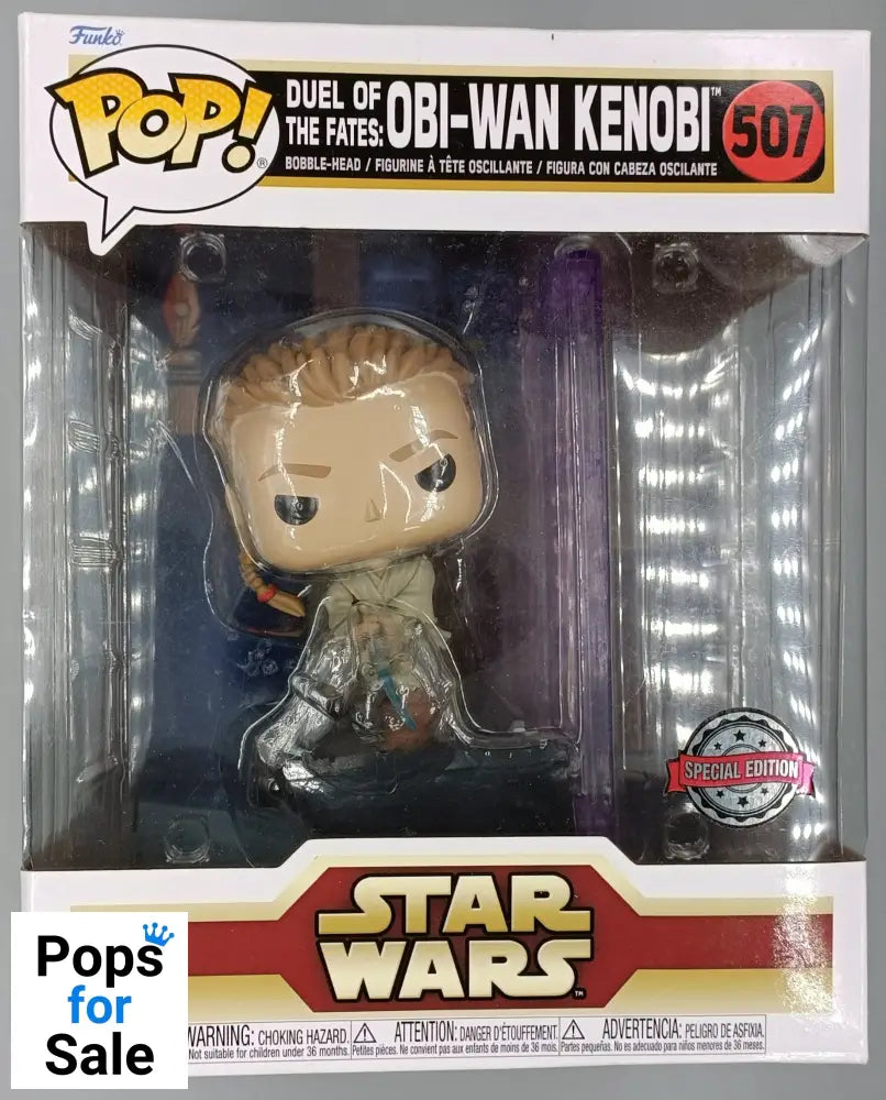 507 Duel of the Fates ObiWan Kenobi Deluxe Star Wars - Box Damaged Funko POP