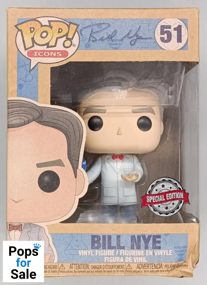 51 Bill Nye (w/ Globe) - Pop Icons - Funko POP - Box Damaged