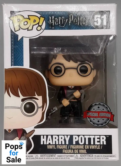 #51 Harry Potter (w/ Firebolt) - Harry Potter - Box Damaged Funko POP