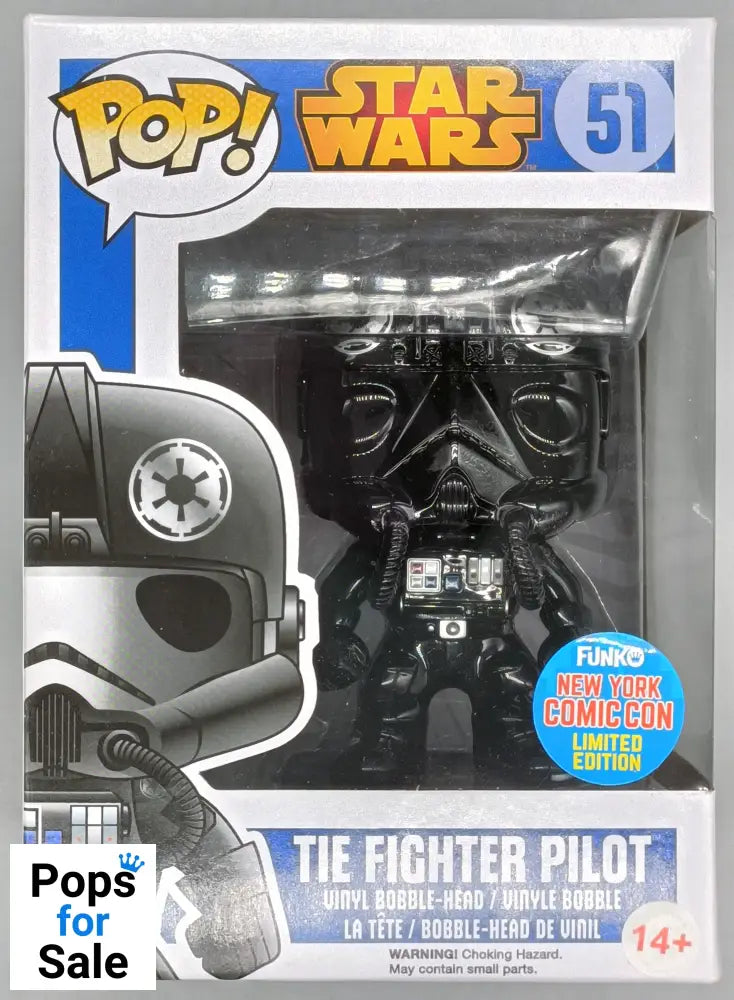 #51 TIE Fighter Pilot - Metallic - Star Wars - Box Damaged Funko POP