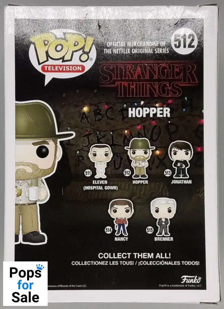 #512 Hopper - Stranger Things - Box Damaged Funko POP