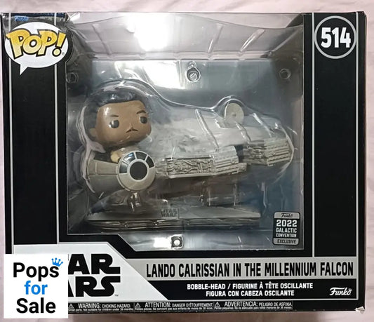 #514 Lando Calrissian in Millennium Falcon Deluxe Sta Box Damaged Funko POP