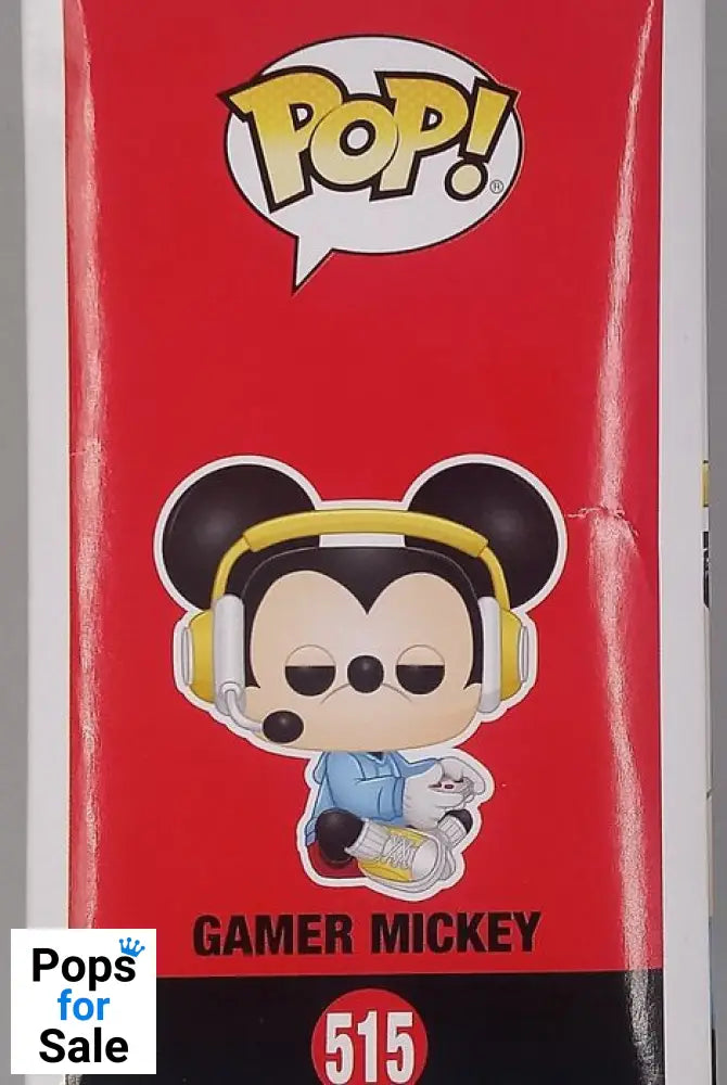 515 Gamer Mickey (Sitting) Disney 90 Years - Funko POP - Box Damaged