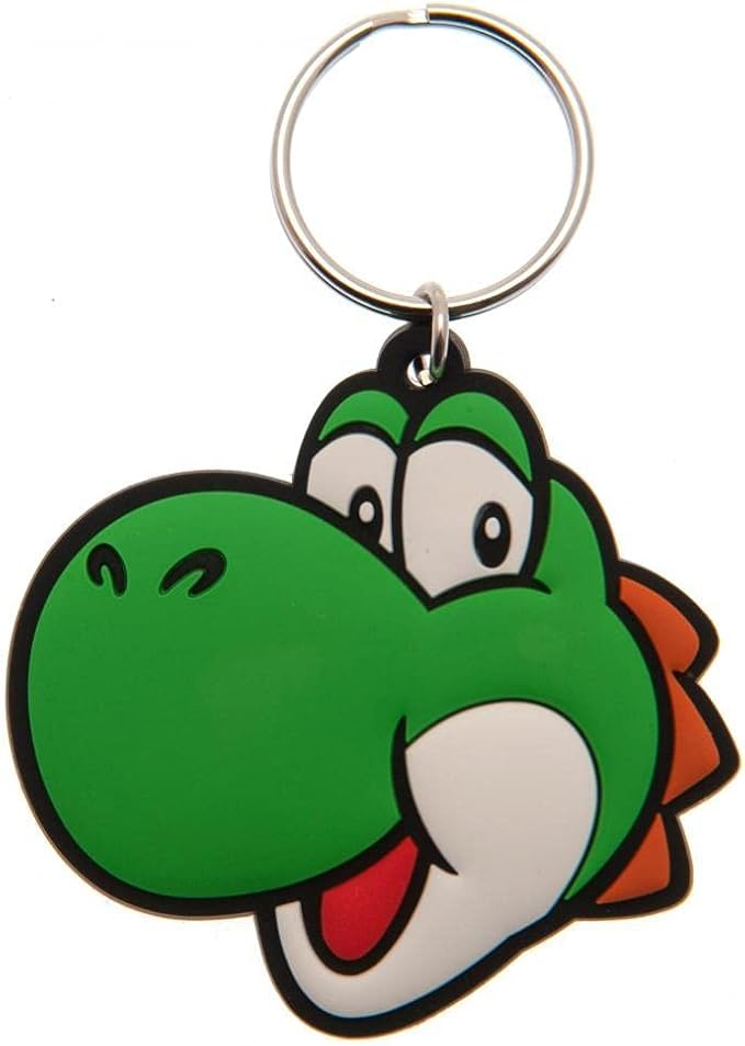 Super Mario Rubber Keychain Yoshi 6 cm - [New]